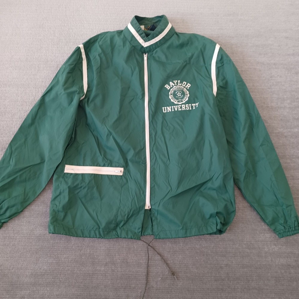 Vintage Champion Baylor University Jacket Mens M Green Full Zip‎ Running Man Tag